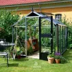 Теплица Compact 6,6 м², алюминий, серо-чёрный, закаленное стекло 3 мм