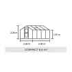 Теплица Compact 6,6 м², алюминий, серо-чёрный, закаленное стекло 3 мм — фото 2