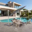 Парасоля з бічною опорою EASY SWING, anthracite + 2 шезлонги GRATTONI