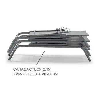 Парасоля з бічною опорою EASY SWING, light grey + 2 шезлонги GRATTONI — фото 5