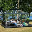 Теплица Grand Oase 13,0 м² Dwarf Wall, антрацит, закаленное стекло 3 мм — фото 2