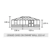Теплица Grand Oase 13,0 м² Dwarf Wall, антрацит, закаленное стекло 3 мм — фото 5