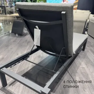 Парасоля з бічною опорою EASY SWING, anthracite + 2 шезлонги Marino — фото 6