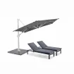 Парасоля з бічною опорою EASY SWING, anthracite + 2 шезлонги Marino — фото 21