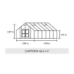 Теплица Gartner 16,2 м², алюминий, серо-чёрный, закаленное стекло 3 мм — фото 2