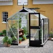 Теплиця Compact 5,0 м², алюміній, сіро-чорний, загартоване скло 3 мм