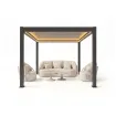 Лаунж-комплект Vivaro + столики Nova, Camel sand + пергола Villa 3х3 м — фото 18