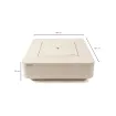 Стол с камином BERGAMO 107x107x35 см, Frosted Cream White — фото 4