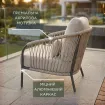 Вулична кухня Brabura Lite 400 + лаунж-комплект Nappa + столики Nova, matt royal grey, grey top — фото 7