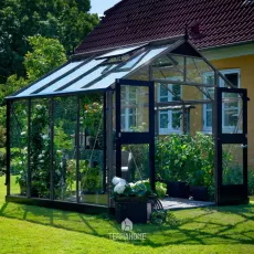 Теплица Premium 8,8 м², антрацит, закаленное стекло 3 мм