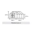 Теплиця Premium 8,8 м², алюміній, сіро-чорний, загартоване скло 3 мм — фото 2