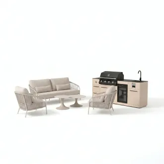 Вулична кухня Brabura Lite 400, beige + Лаунж-комплект Nappa + столики Nova, Camel Sand — фото 25