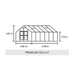 Теплиця Premium 13 м², антрацит, загартоване скло 3 мм — фото 7