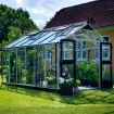 Теплица Premium 13 м², алюминий, серо-чёрный, поликарбонат 10 мм