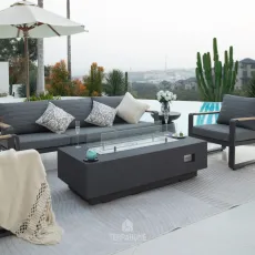 Стіл з каміном GRANVILLE Bioethanol Slate Black (вкл. скло 2 шт.)