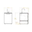 Модуль мойка CT 60 Sink (Handle Black Inox, Cabinet Colour Pearl White, Iron Frost) — фото 3