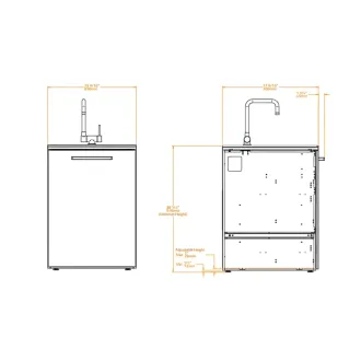 Модуль мойка CT 60 Sink (Handle Black Inox, Cabinet Colour Pearl White, Iron Frost) — фото 3