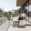 Комплект столик HYPPO, Quartz Green + 2 стула HUG, зелёный шалфей 