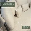 Лаунж-комплект Vivaro 3-местный диван + 2 кресла + 2 столика Nova, Matt royal grey, Taupe top — фото 5