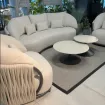 Лаунж-комплект Vivaro 3-местный диван + 2 кресла + 2 столика Nova, Matt royal grey, Taupe top — фото 3