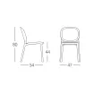 Комплект стол Eco fixed, Dove Gray + 2 стула HUG без подлокотников, карамель — фото 4