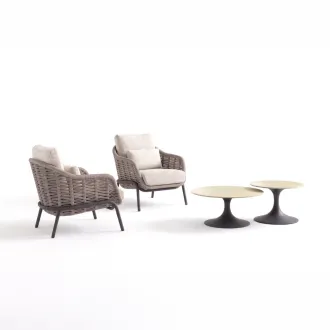 Балконный набор 2 кресла Casto lounge + 2 столика Nova, Mrg taupe — фото 15