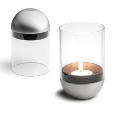 Підсвічник Gravity Candle M90, срібло