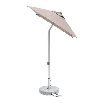 Зонт с центральной опорой EASY PUSH 150х210 см, серебристый, серо-коричневый