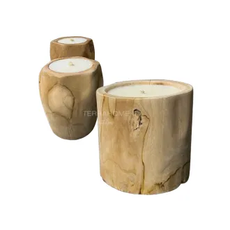 Свічка Candle OCTA TEAK Width: 13.50 cm. Height: 16.00 cm. Depth: 13.50 cm. — фото 3