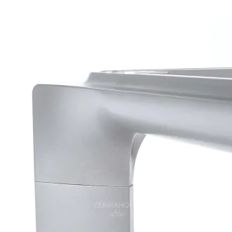 Стіл обідній Diamond 95х95 см Silver з HPL столешнею Stone Light Grey — фото 4