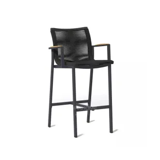 Стілець барний Foxx Teak Rope Bar Chair Charcoal — фото 5