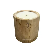 Свеча Candle Round High Teak Width: 19.00 cm. Height: 18.50 cm. Depth: 19.00 cm.