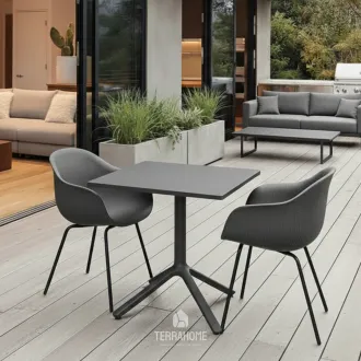 Балконний набір стільці Fade granite + стіл Eco Fixed