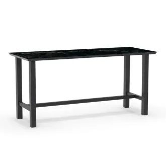 Вуличний барний стіл TIERRA 210 x 80 cm. Trespa Marble Charcoal