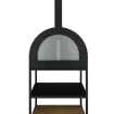 Дров'яна піч для барбекю./ BBQ Wood Oven Anthracite Teak