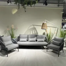 Лаунж комплект Tosca диван+ 2 кресла / MRG | Carbon grey | light anthracite mw