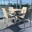 Комплект стол Eco fixed + 4 стула Ginevra, dove grey 