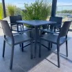 Комплект стіл Eco fixed + 4 стільці Kate, anthracite — фото 2