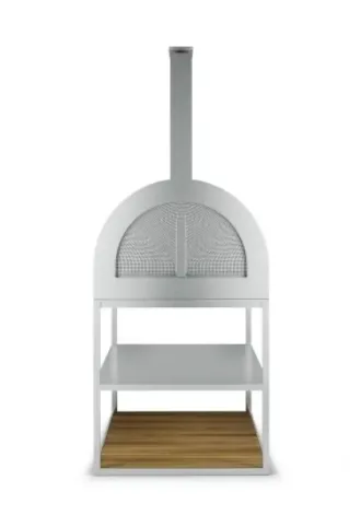 Дров'яна піч для барбекю. / BBQ Wood Oven Stainless Steel Teak