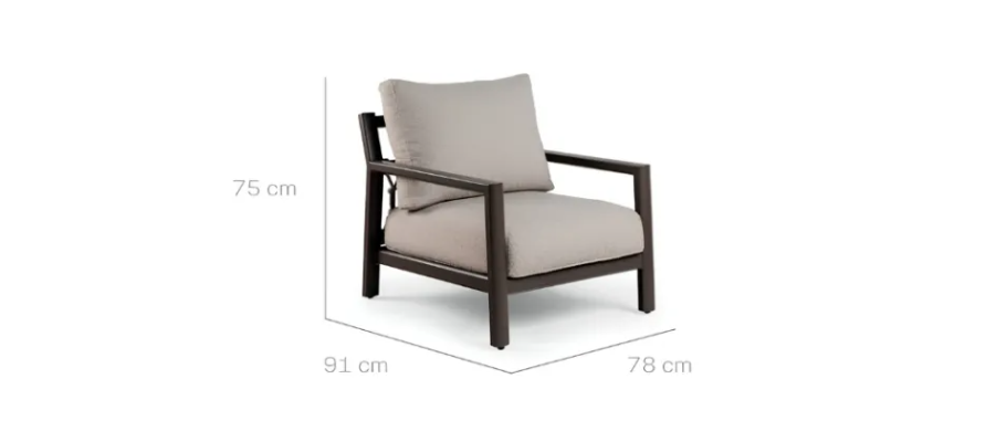 Кресло Oasis Lounge, Chocolat, Ivory White