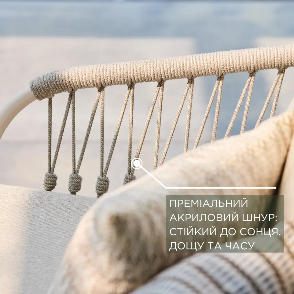 Лаунж-комплект Nappa 2,5-місний диван + 2 крісла + кавові столики Nova, Matt royal grey
