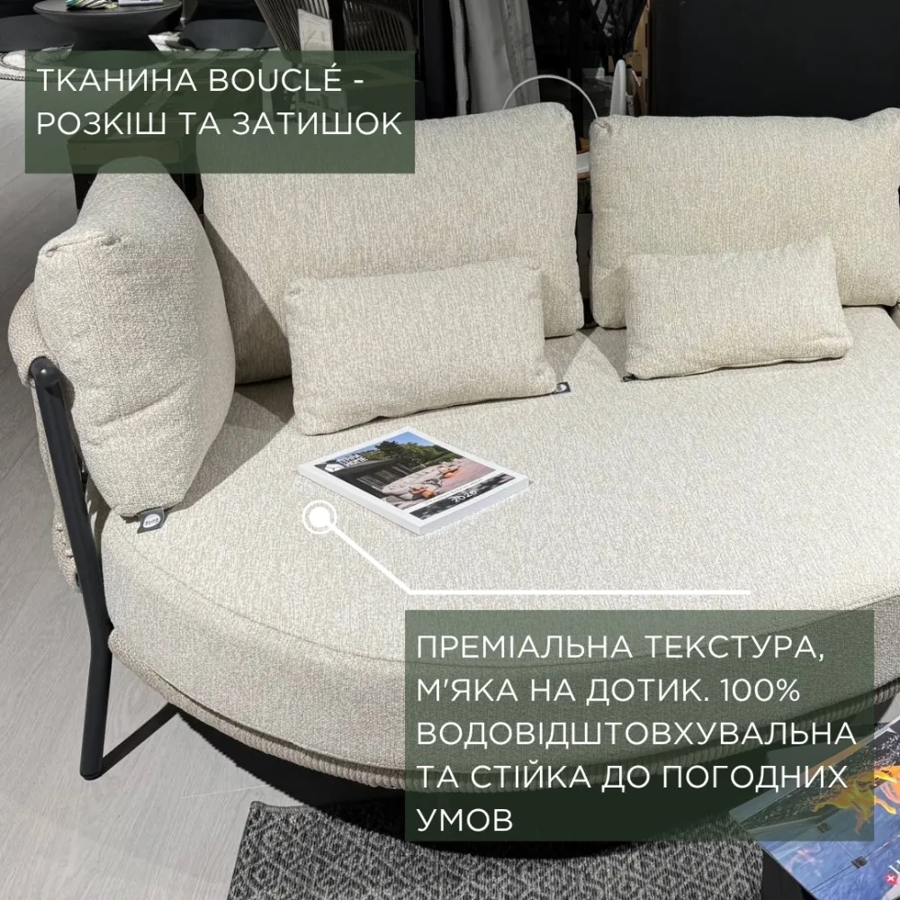 Кутовий лаунж Лівий Bardi Matt royal grey, Camel sand, Beachy bouclé