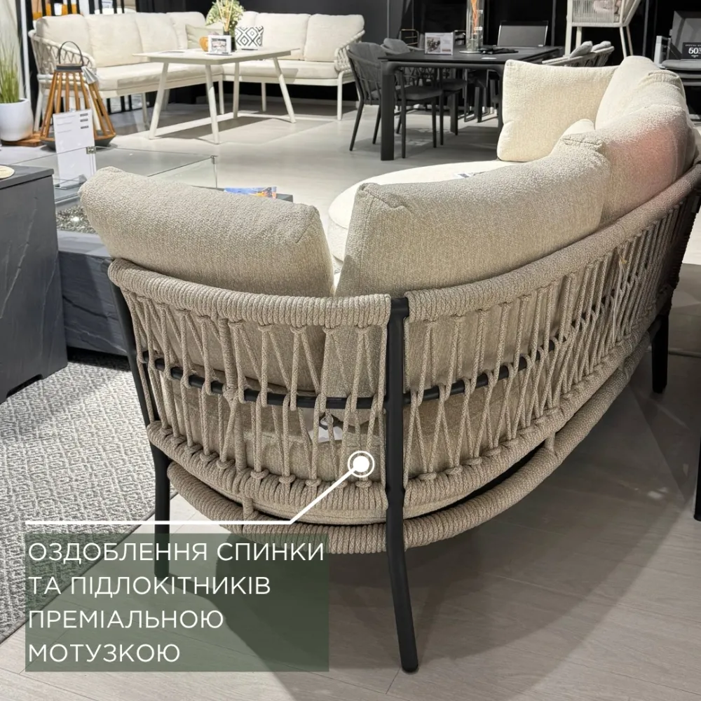 Кутовий лаунж Лівий Bardi Matt royal grey, Camel sand, Beachy bouclé